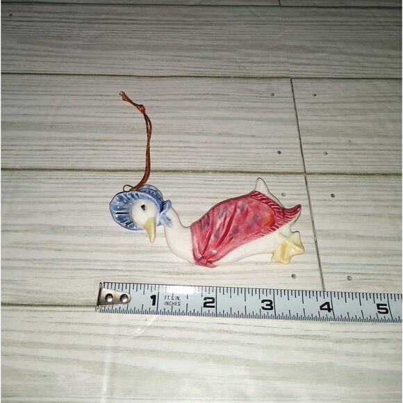 Vintage Mother Goose Holiday Christmas Ornament FW Co 1982 Blue Hat Pink Robe - Picture 7 of 8